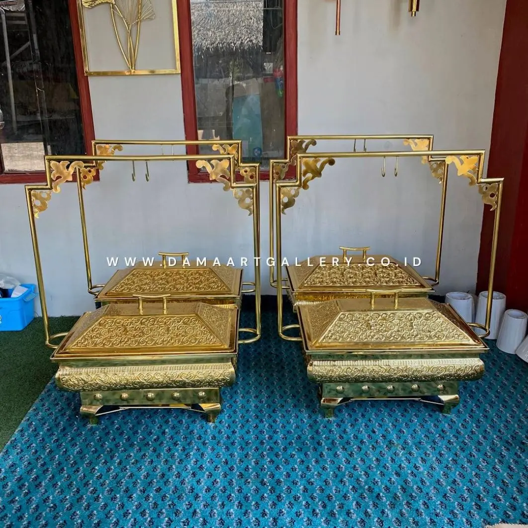 Chafing Dish Kuningan Tempat Prasmanan Ukir